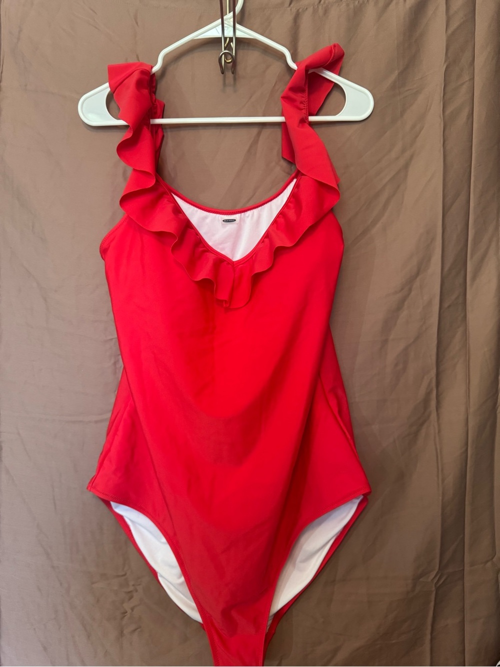Old Navy Red Ruffle One-Piece Swimsuit